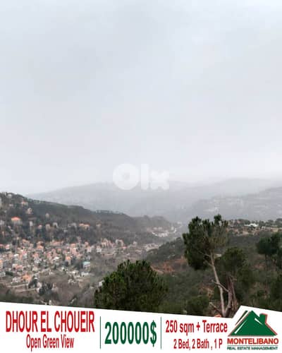 Fully Furnished 250 sqm Apartment For Sale in Dhour El Choueir+Terrace