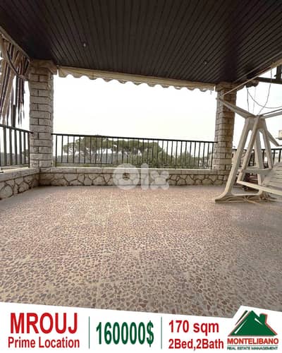 Prime Location 170 sqm Apartment For Sale in Mrouj