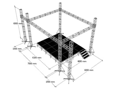Professional Stage & Truss Structure – Event & Concert Setup