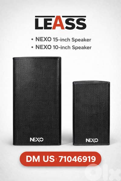 NEXO 15” & 10” Professional Speakers – Rental & Sale