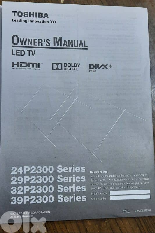 TV Toshiba LED 32p2300 32" 1