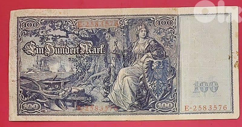 Germany 100 Mark 1910 VF banknote 1