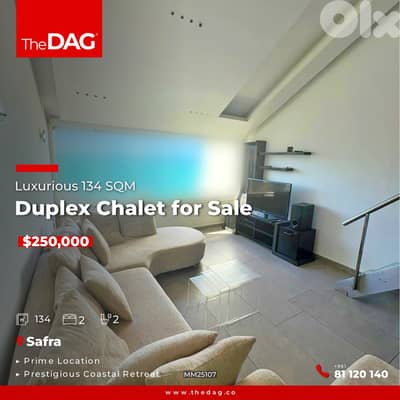 Luxurious 134 SQM Duplex Chalet for Sale in Safra  شاليه للبيع