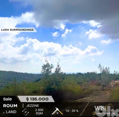 2,500 SQM Land for SALE in Roum – Jezzine!