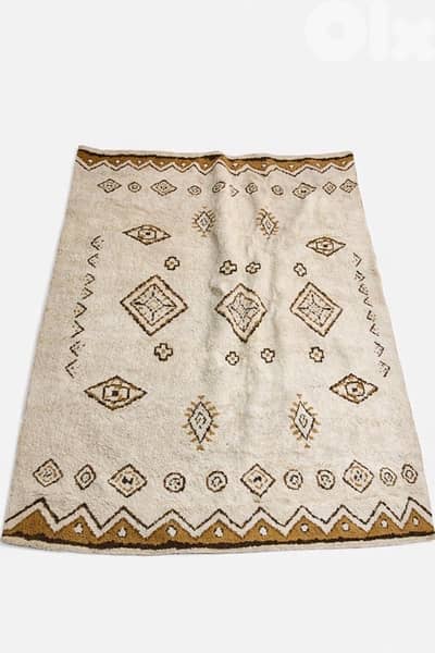 Handwoven Moroccan/Berber Rug (سجادة صوف يدوية) 	•	150$ –