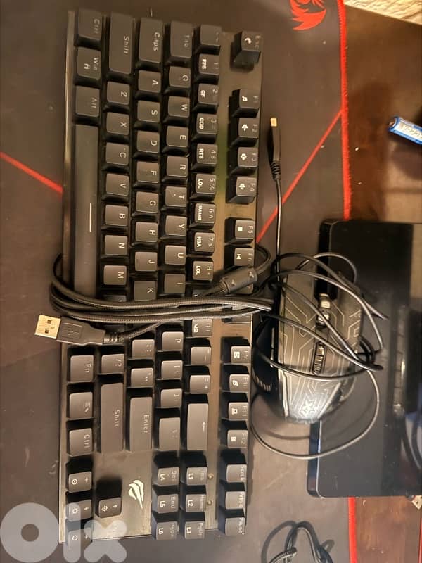 monitor +gaming keyboard + gaming mouse 1