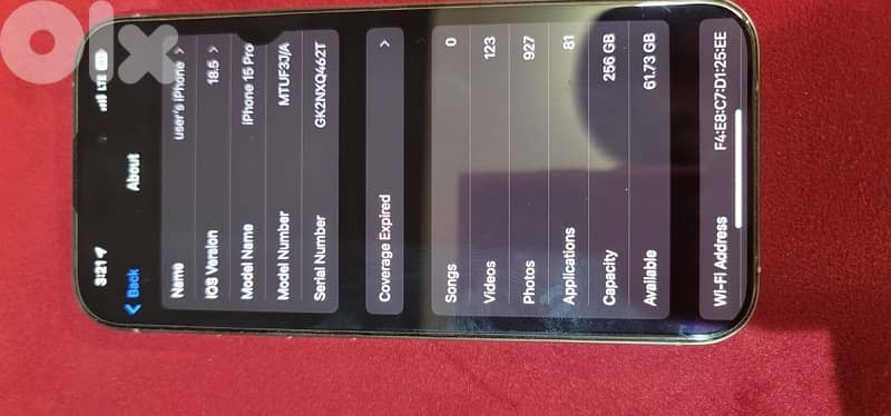 iPhone 15 Pro 256gb never repaired 3