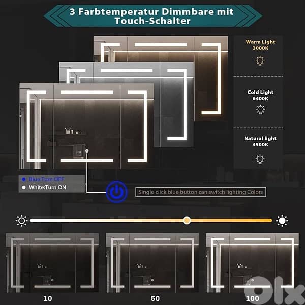 DICTAC Medicine Cabinet with Mirror 1