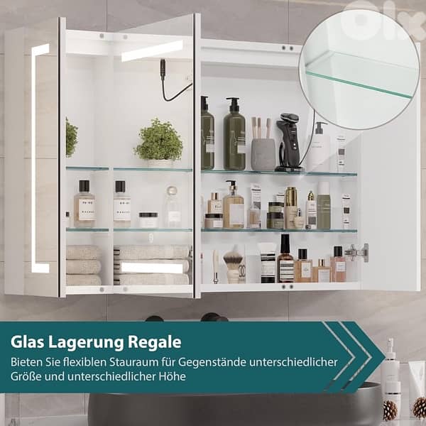 DICTAC Medicine Cabinet with Mirror 4