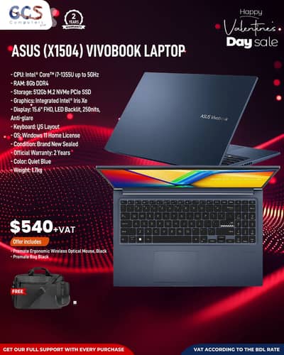 Asus (X1504) Vivobook Laptop