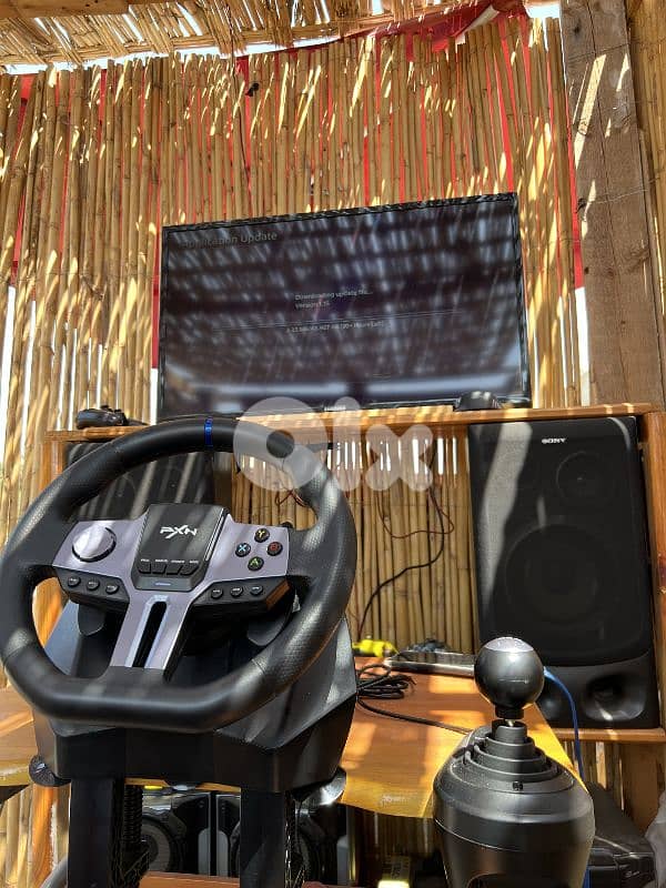 ps4slim likenew,3 consoles,2car game,steringweel,padelshifter,gear 2