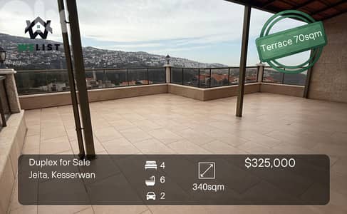 Duplex Apartment for sale in Jeita شقة دوبلاكس للبيع في منطقة جعيتا