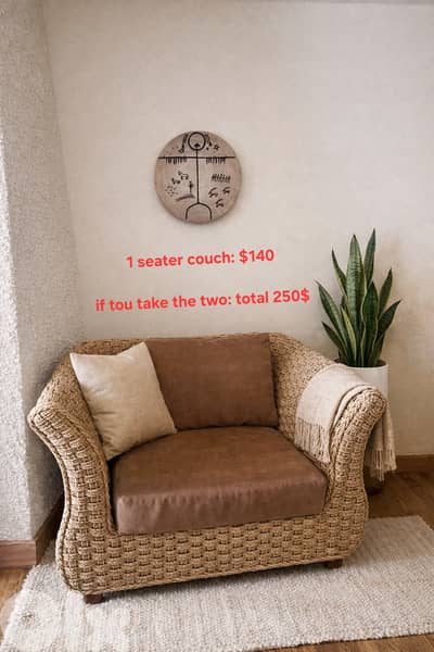 Armchair 1 seater. NEW feel. Barely used one month