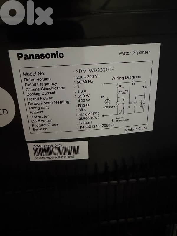 Panasonic Water Dispenser and Built in mini fridge 1