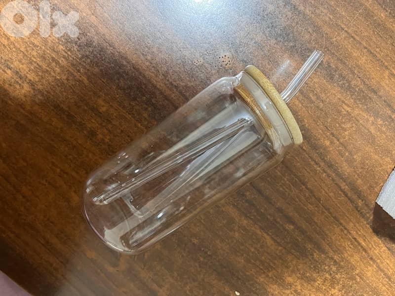 glass latte with its straw 3