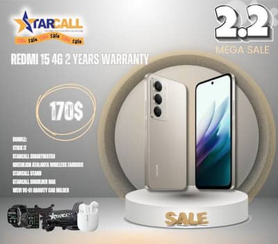 REDMI 15 4G 2 YEARS WARRANTY