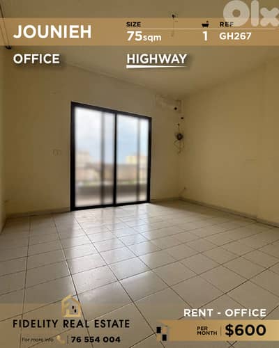 Office for rent in Jounieh GH267 مكتب للإيجار في جونيه