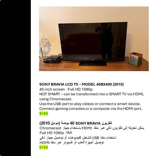 SONY BRAVIA LCD (2010) 1