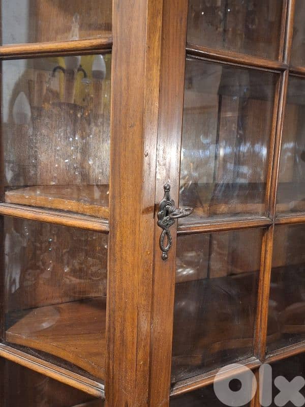 antique english massif wood vetrine showcase 3