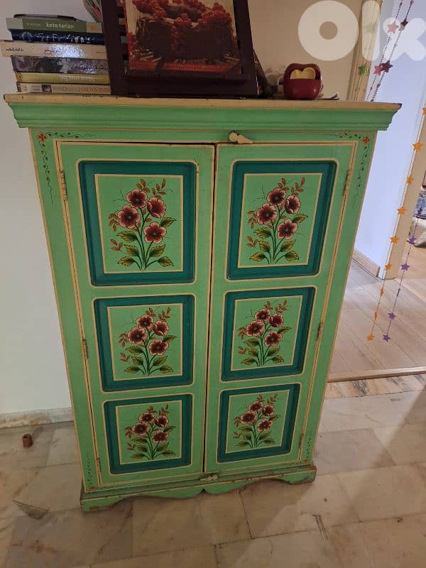 vintage cabinet hand made painting 2