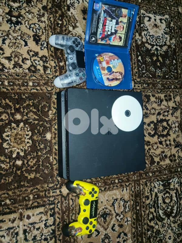 PS4 Slim Jailbroken  FC 26 & Black Ops 6 +4 Games+ Library+2 Controlrs 1