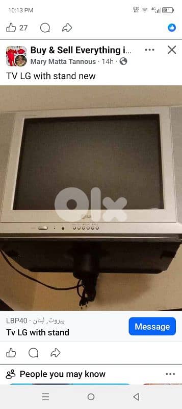 tv LG with stand new