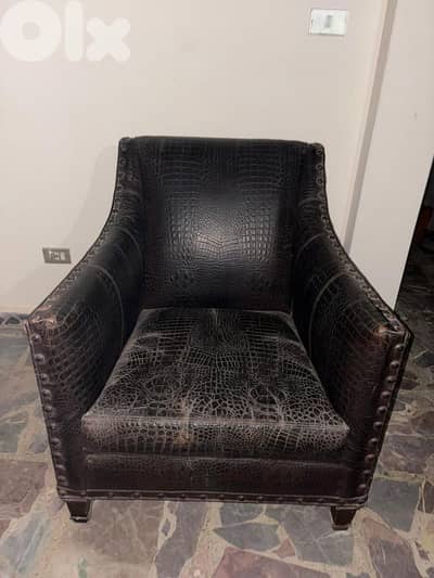 Genuine Leather Arm Chair
