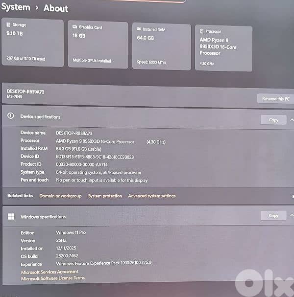 AMD Ryzen 9 9950X3D System 1