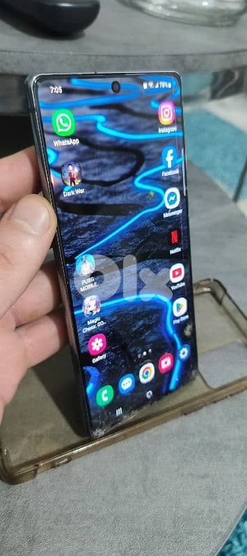 Samsung note 20 5G 8 ram 256 مجمرك broken screen touch working 100%