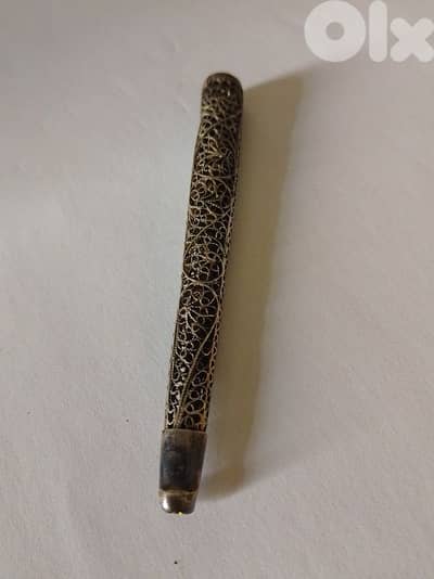 cigarette bud antique silver
