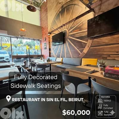 Restaurant for sale in Sin El Fil مطعم  للبيع في سن الفيل