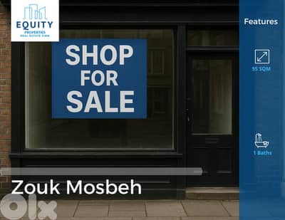 55 SQM Shop For Sale In Zouk Mosbeh Great Location #RK7925