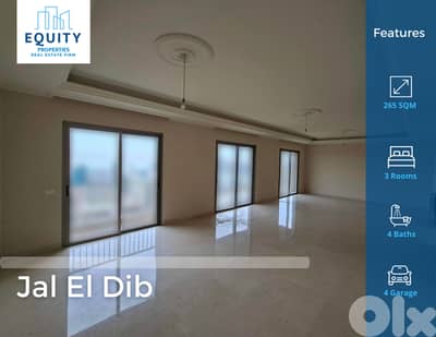 Brand New 265 SQM Apartment For Sale In Jal El Dib شقة للبيع #KC8396