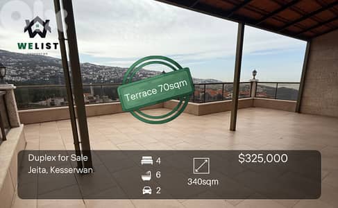 Duplex Apartment for sale in Jeita شقة دوبلاكس للبيع في منطقة جعيتا