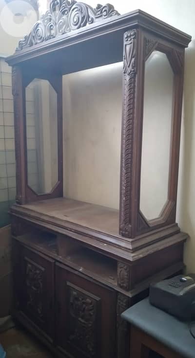 Vintage antique dining table, Vitrine and Dressoir