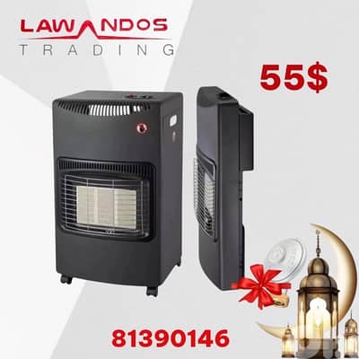 gas heater ADMIRAL foldable مع ساعة غاز صنع ايطاليا