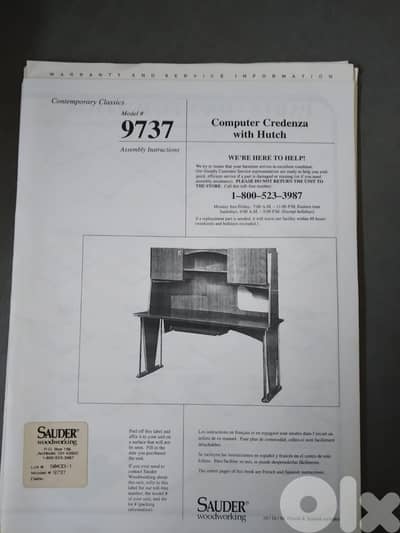 6 pieces Office desk complete