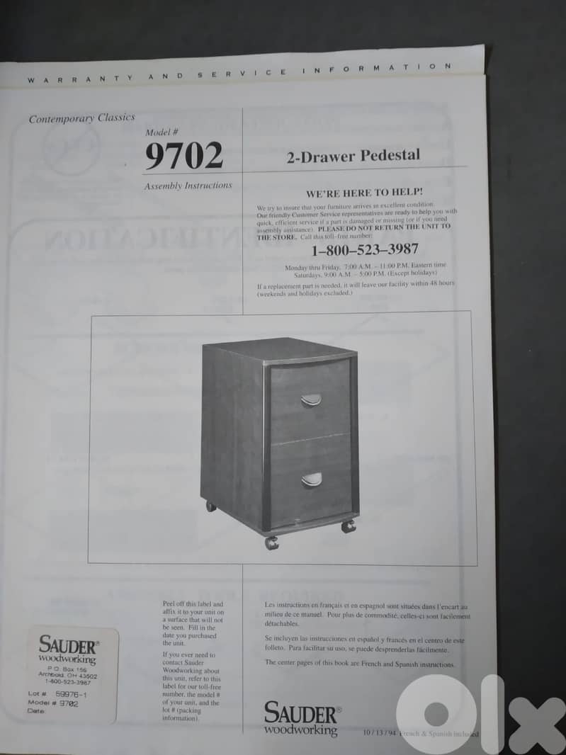 6 pieces Office desk complete 2