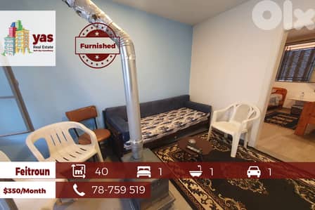 Feitroun 40m2 | Studio | Well Maintained | Furnished | Rent | KH |