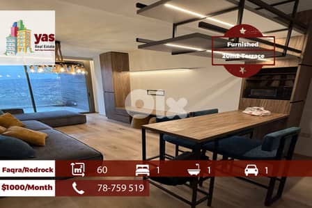 Faqra/Redrock 60m2 | 20m2 Terrace | Furnished Chalet | Calm Area | DA