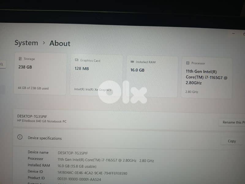 HP EliteBook 840 G8 Core i7 11th generation 6