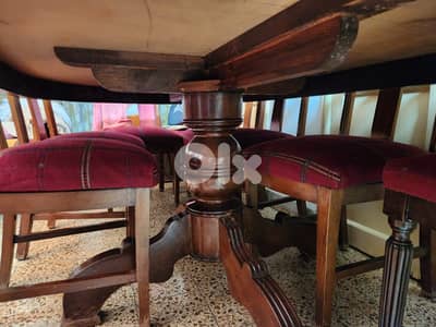 Dining table with 10 chairs