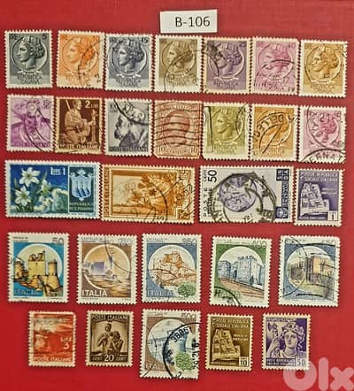 Italy old 28 stamps # B-106