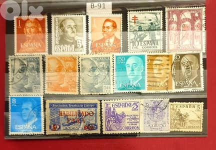Spain old 16 stamps # B-91
