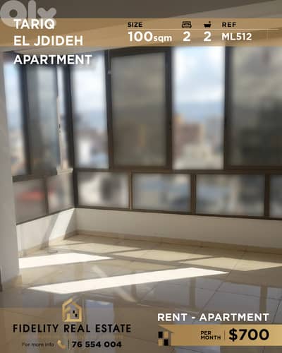 Apartment for rent in Tariq El Jdideh ML512 شقة للبيع في طريق الجديدة