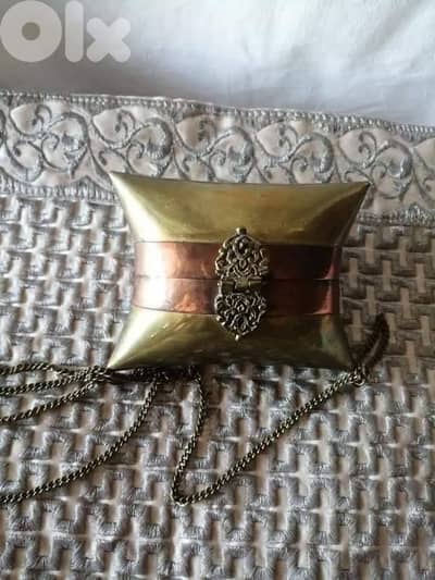antique brass purse