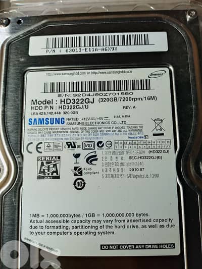 HDD hard disk Samsung 320GB