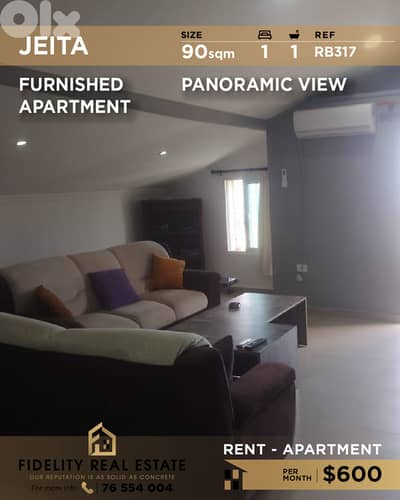 Apartment for rent in jeita RB317 شقة مفروشة للإيجار في جعيتا