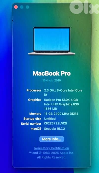 MacBook Pro 15-inch (2019) - Core i9