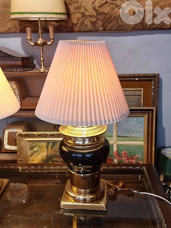 2 Mid-century modern brass lamps 3